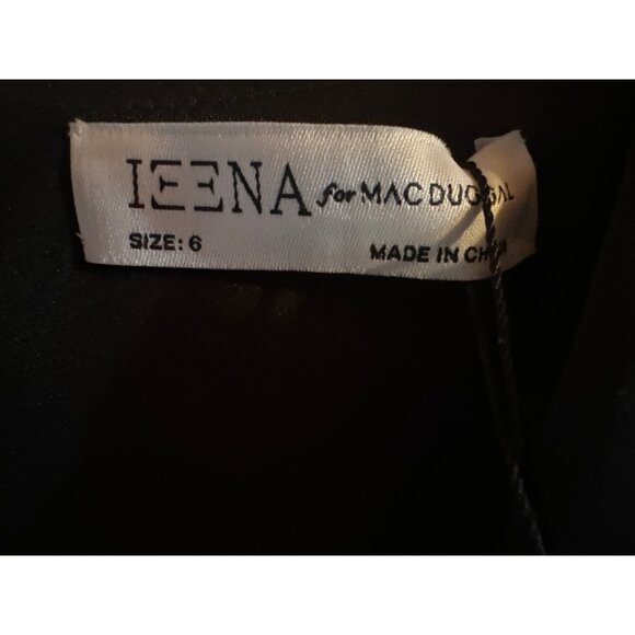 Ieena For Mac Duggal Black Jumpsuit With Plunge Neckline & Bow Accents Size 6 - Picture 7 of 12